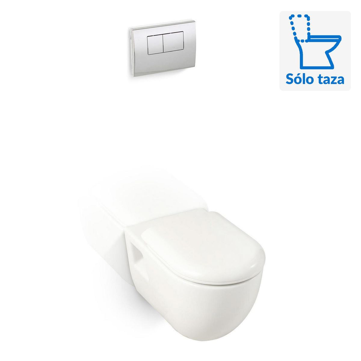 CORONA - Sanitario Suspendido Lotto One piece a Muro 4.8 Litros Blanco