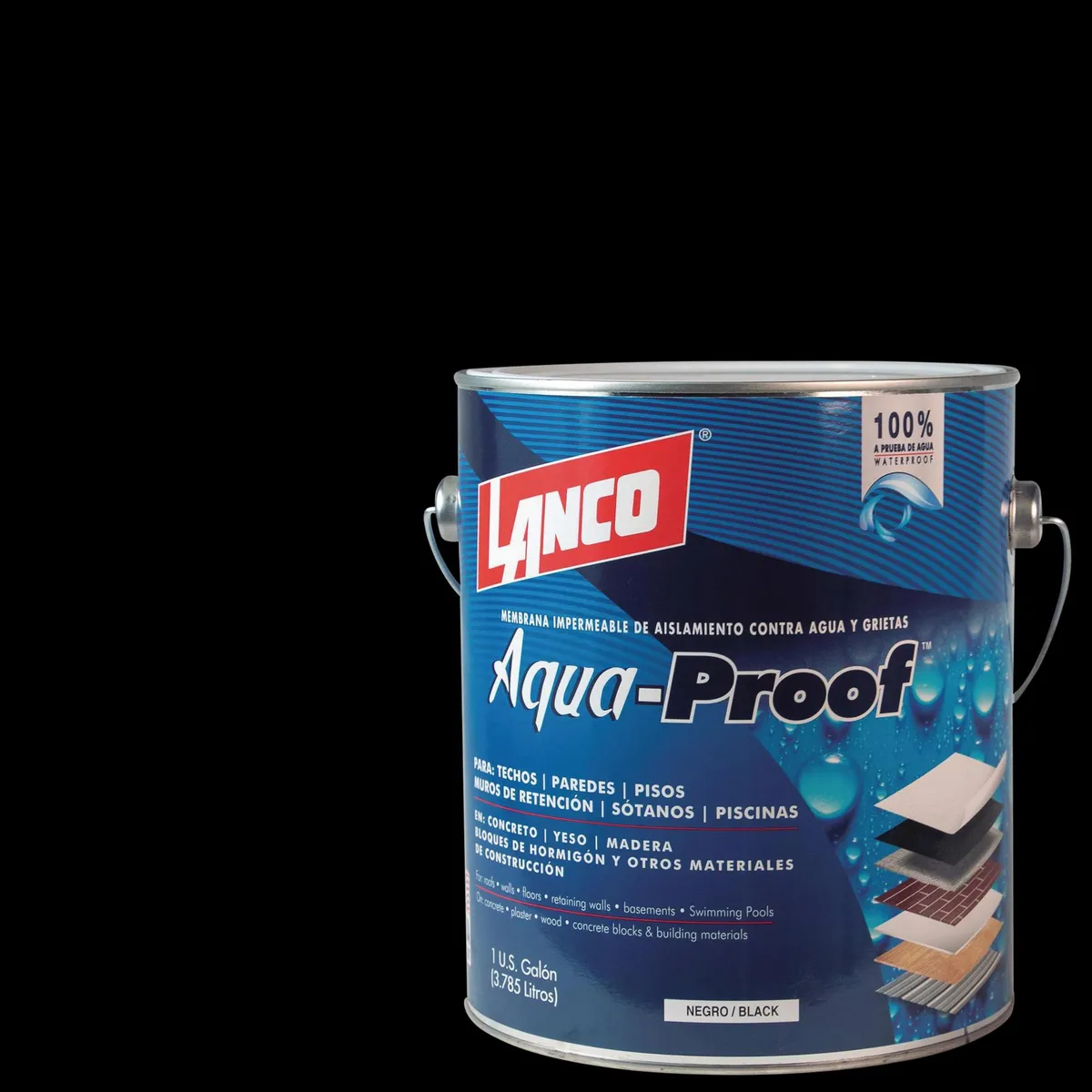 LANCO - Membrana Impermeable de Aislamiento Lata 1 galón(es) Mate Negro