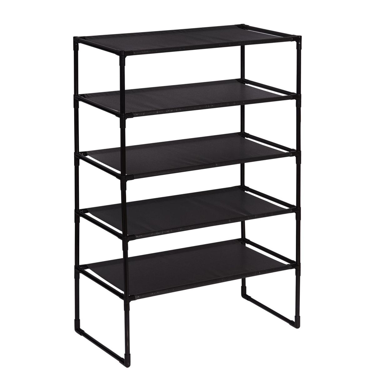 JUST HOME COLLECTION - Zapatera Tela 5 Nivel(es) 56x88x29 cm Negro