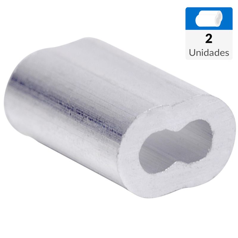 FIXSER - Set de abrazaderas aluminio 1/16" 2 unidades