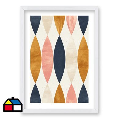Cuadro 70x50 cm ilustracin patron pluma