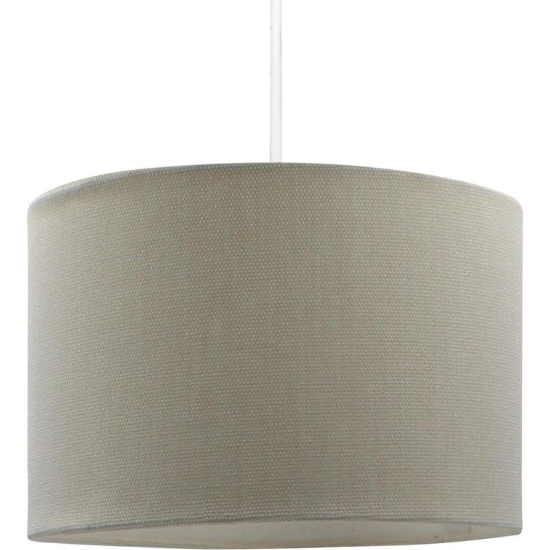 CONCEPT - Lámpara Colgante Liso Tela Blanco 30 cm