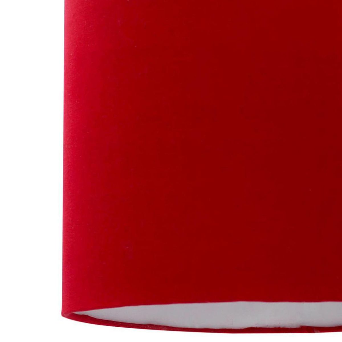 CONCEPT - Lámpara Colgante Liso 1 Luz Tela Rojo