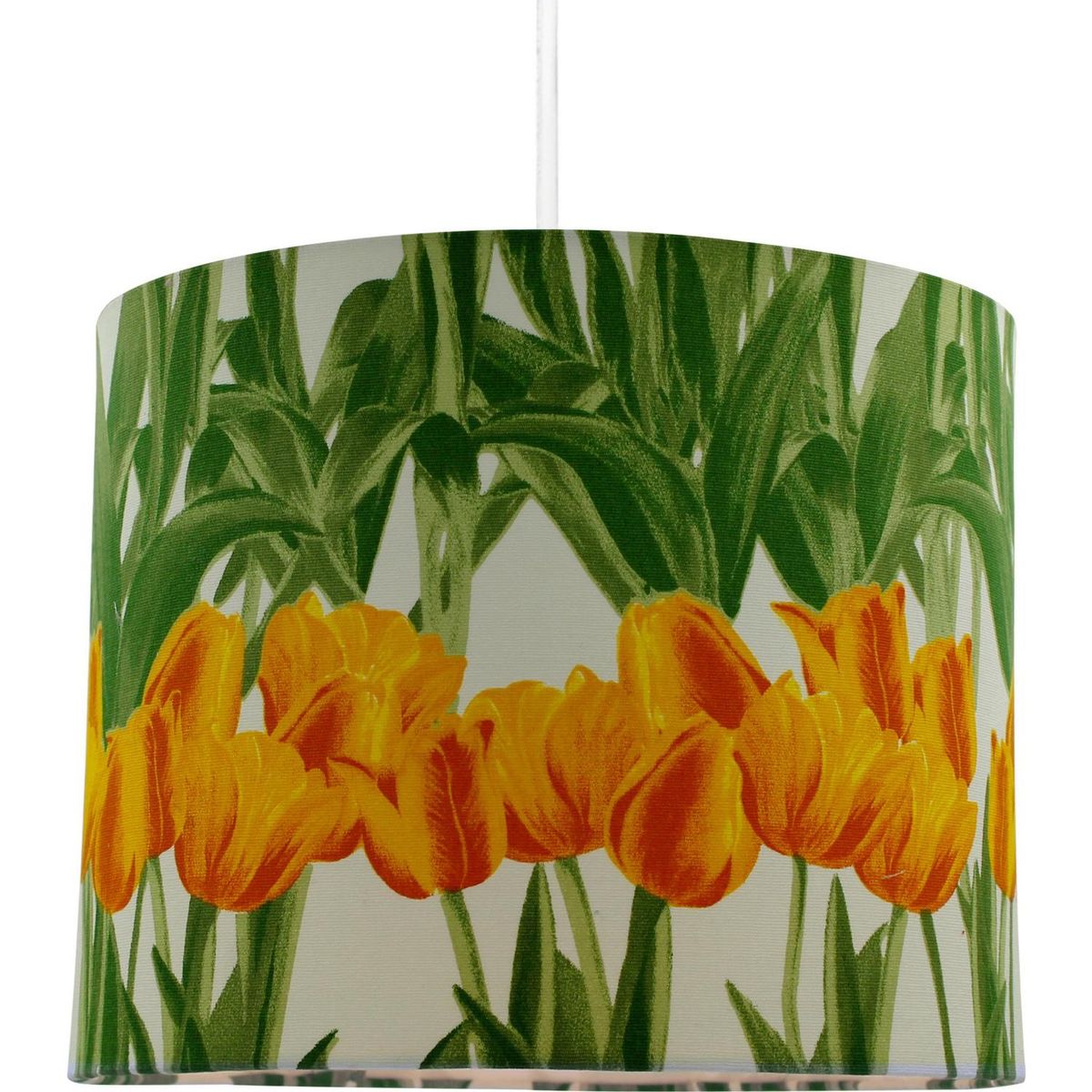 CONCEPT - Lámpara Colgante Jardín 1 Luz Tela Dorado