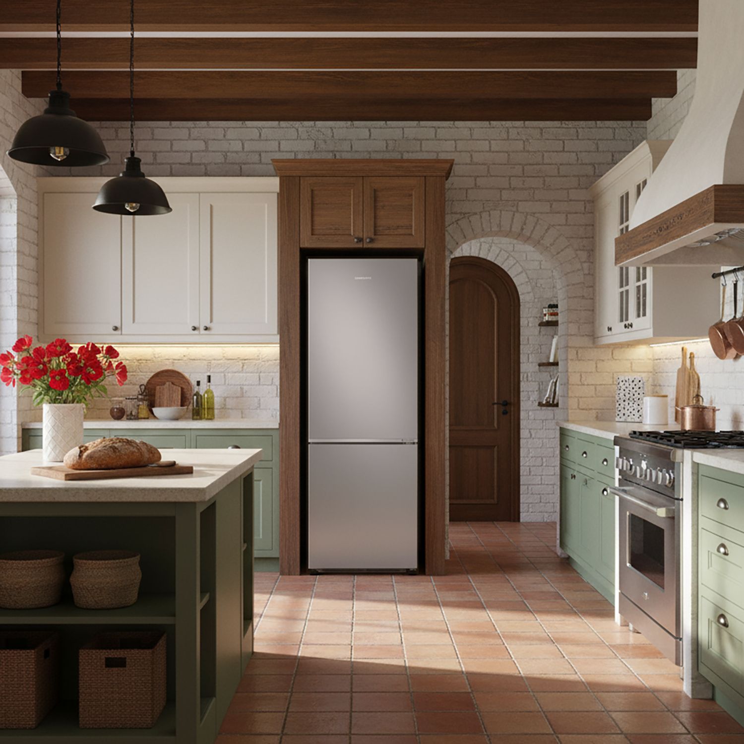 SAMSUNG Refrigerador Bottom Freezer No Frost 290 Litros Inox