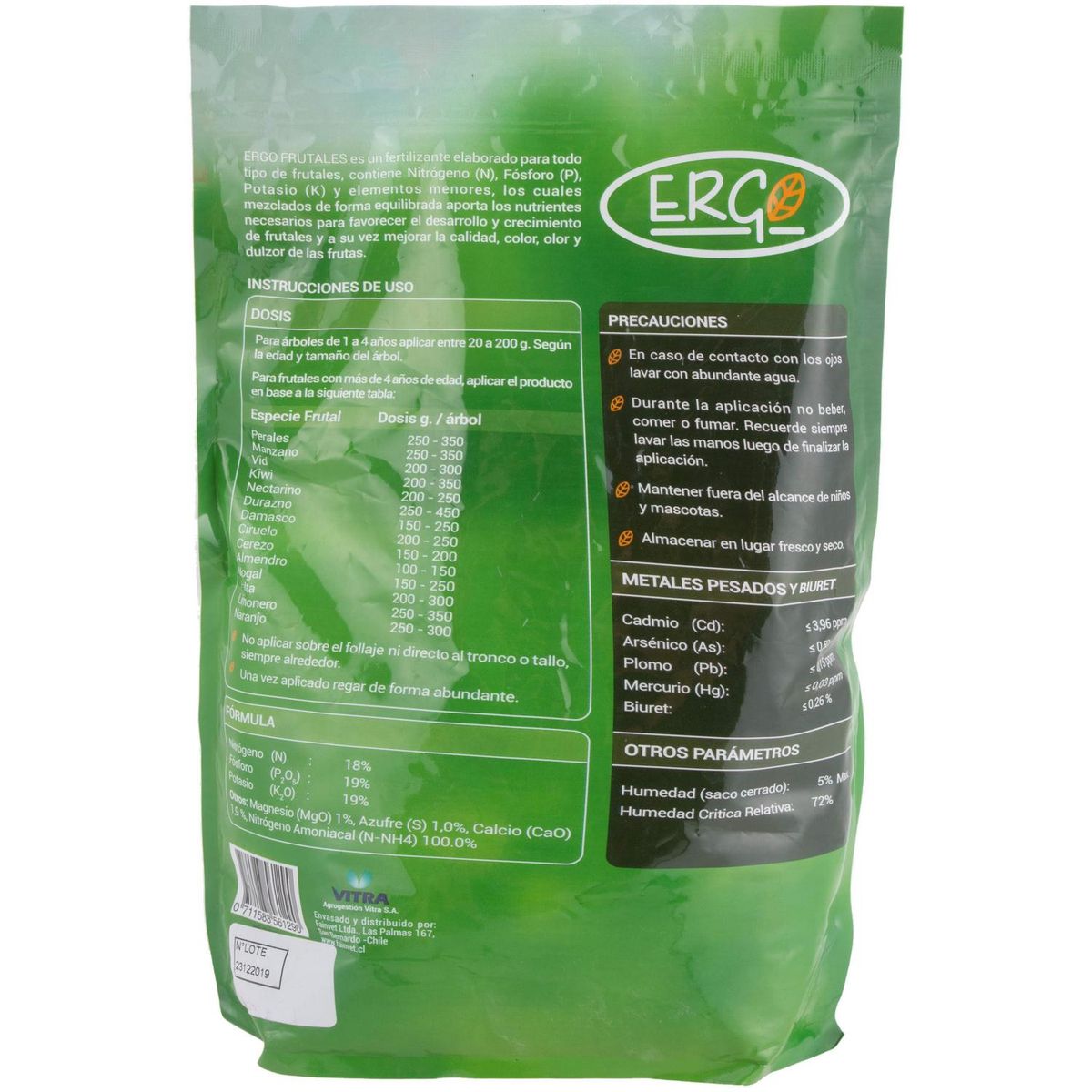 ERGO - Fertilizante frutales 2 kg
