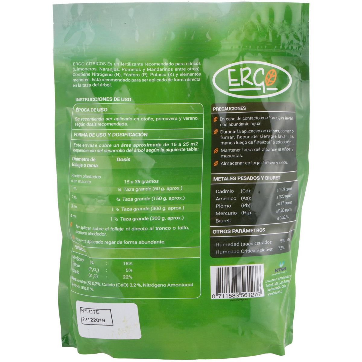 ERGO - Fertilizante cítrico 1 kg