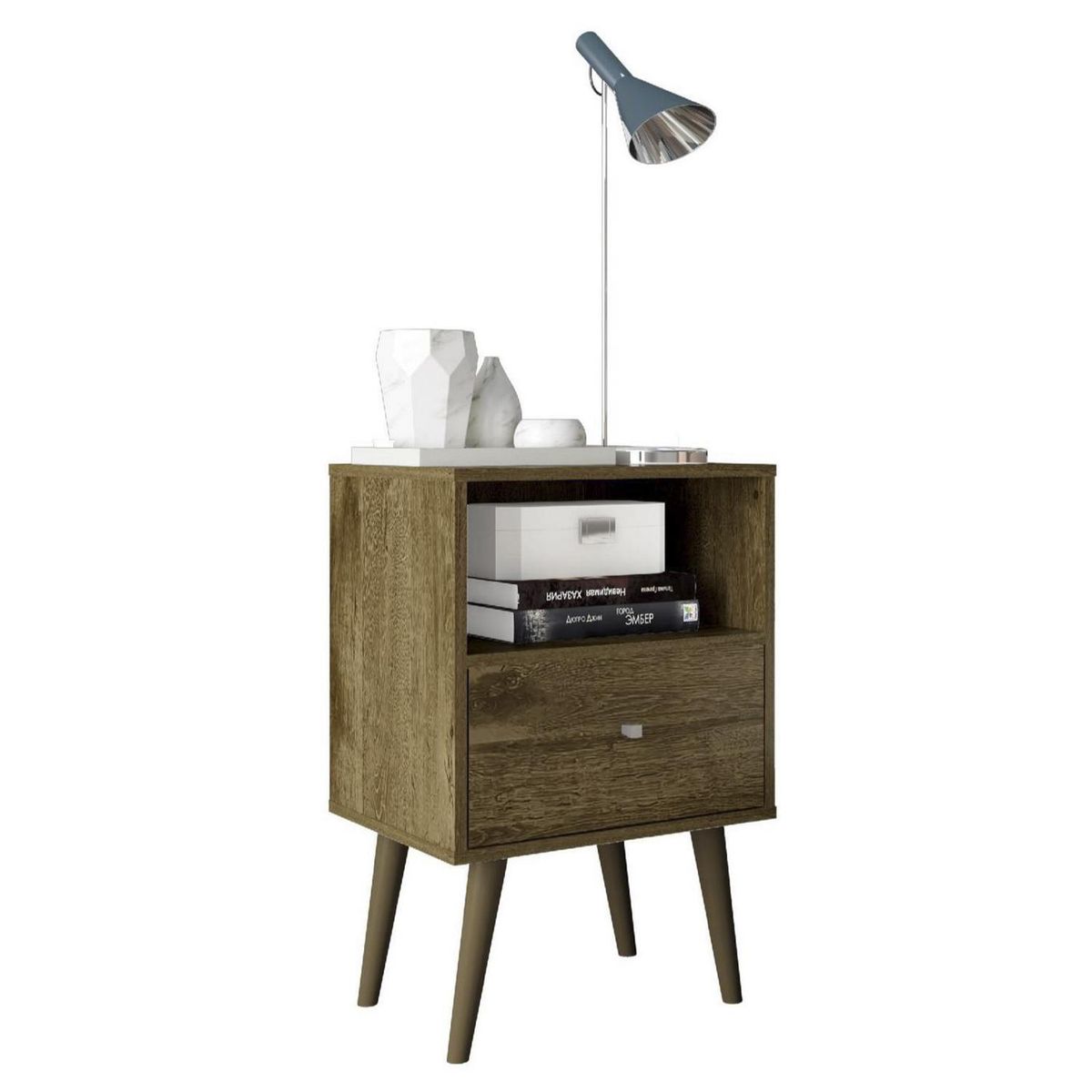 HOGA - Velador 1 Cajón(es) Mb2014 45x69x36 cm Rústico