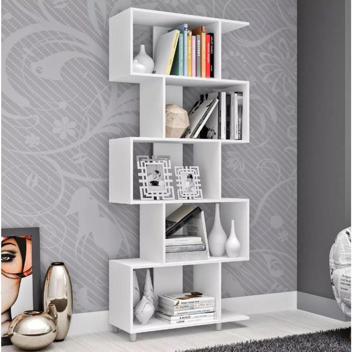 HOGA - Estante MDP 5 Nivel(es) 31x184x79 cm Blanco