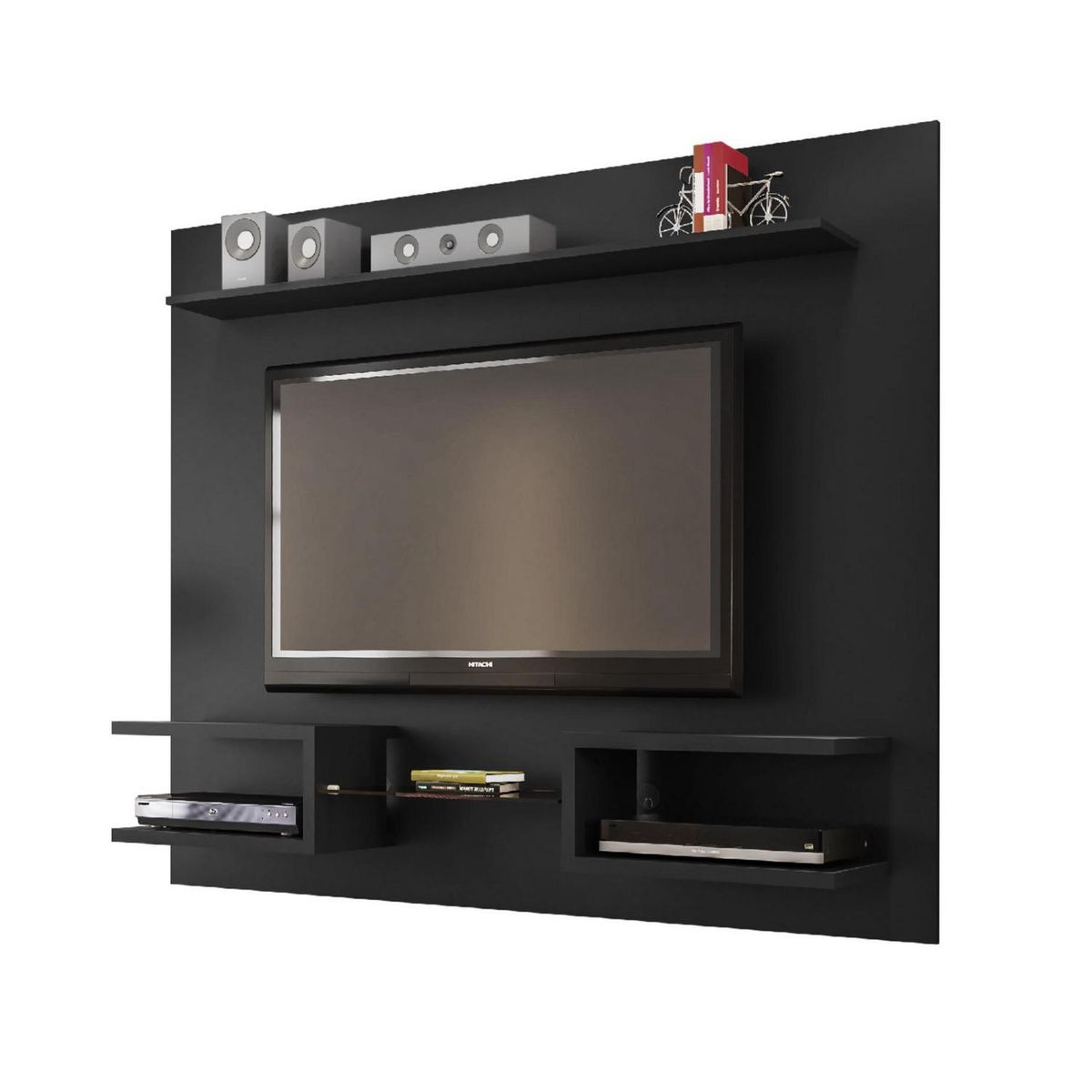 HOGA - Rack tv 55" negro 136x164x30 cm
