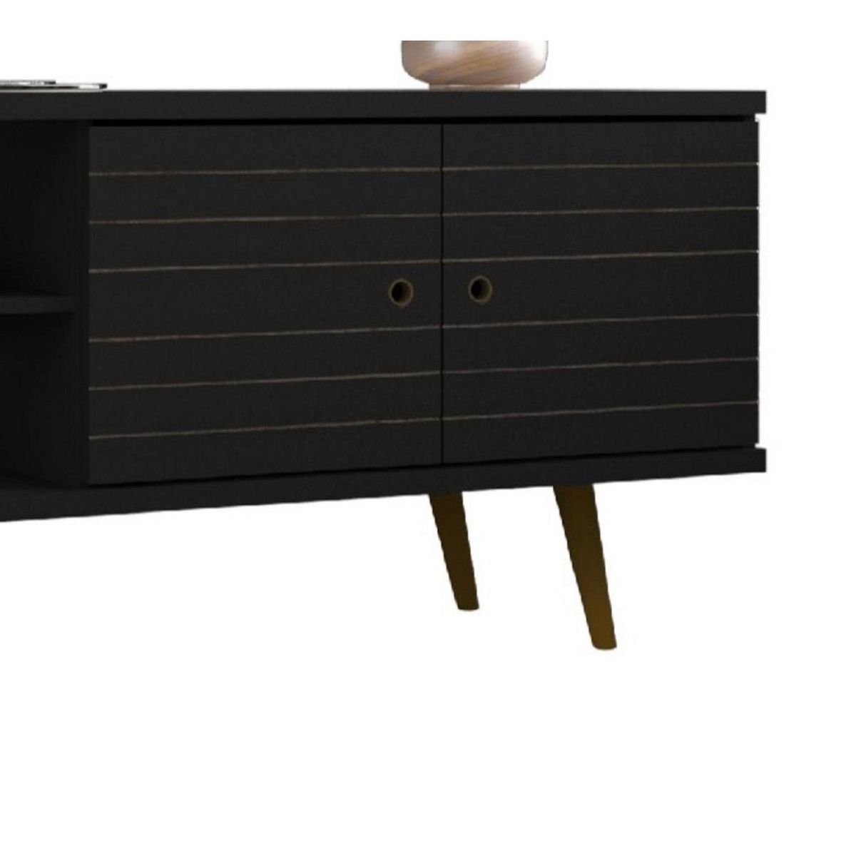 HOGA - Rack tv 70" negro 65x160x39 cm