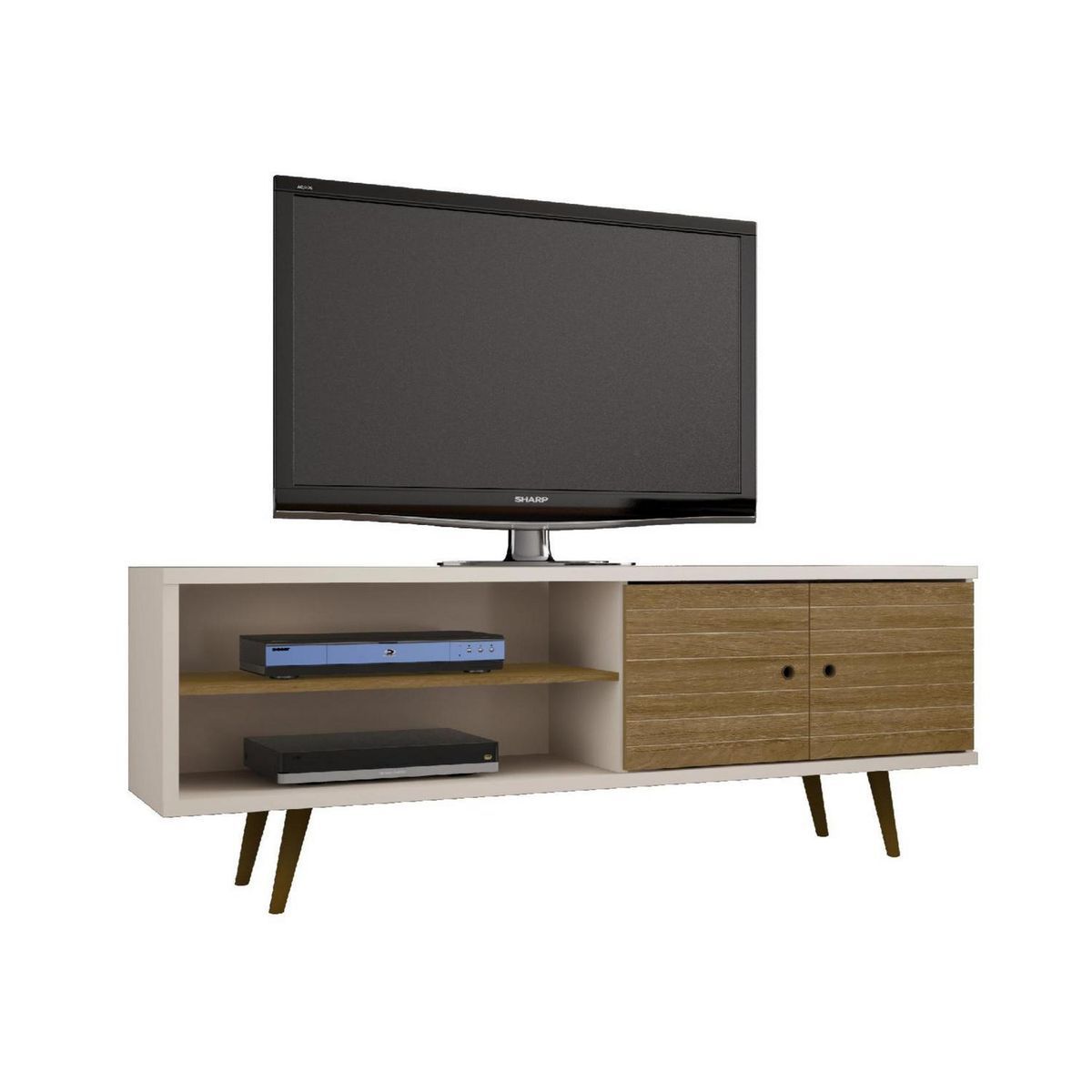 HOGA - Rack tv 70" blanco 65x160x39 cm