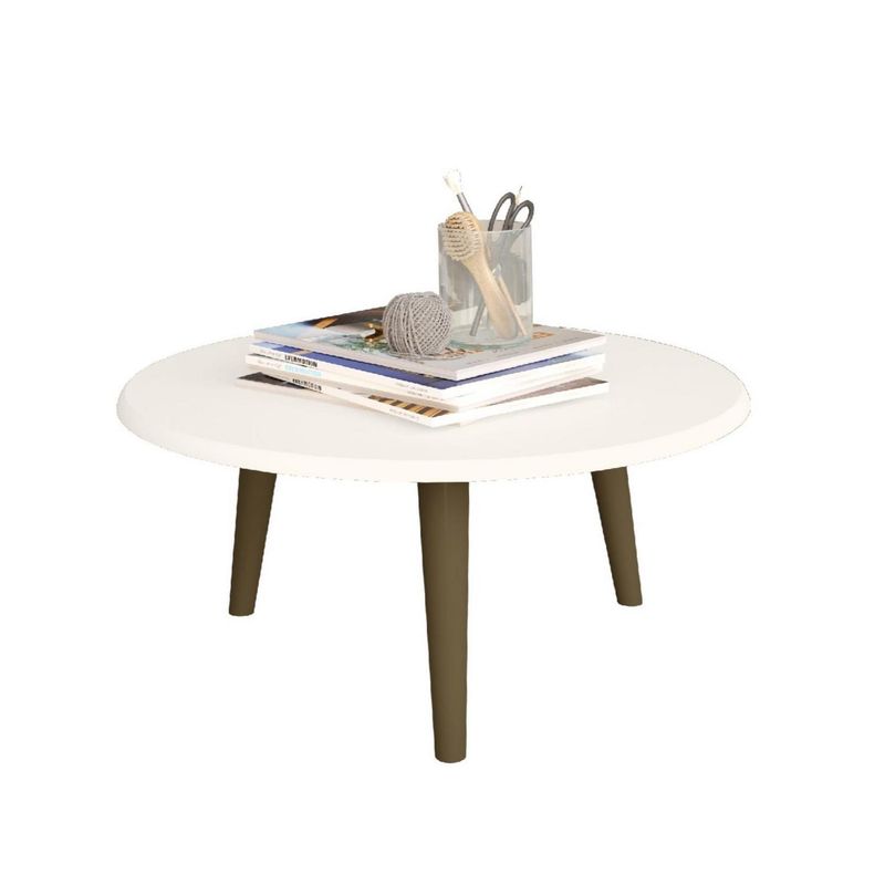 HOGA - Mesa de centro blanco 35x59x59 cm