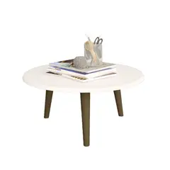HOGA - Mesa de centro blanco 35x59x59 cm