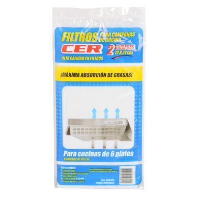 Filtro para campana de 80 cm