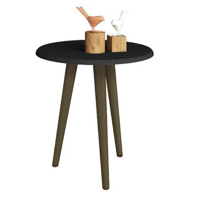 Mesa lateral brillante negro 48x44x44 cm