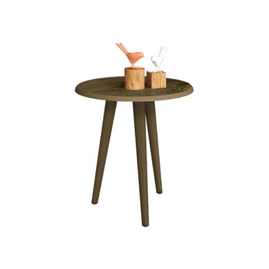 Mesa lateral brillante rstico 48x44x44 cm