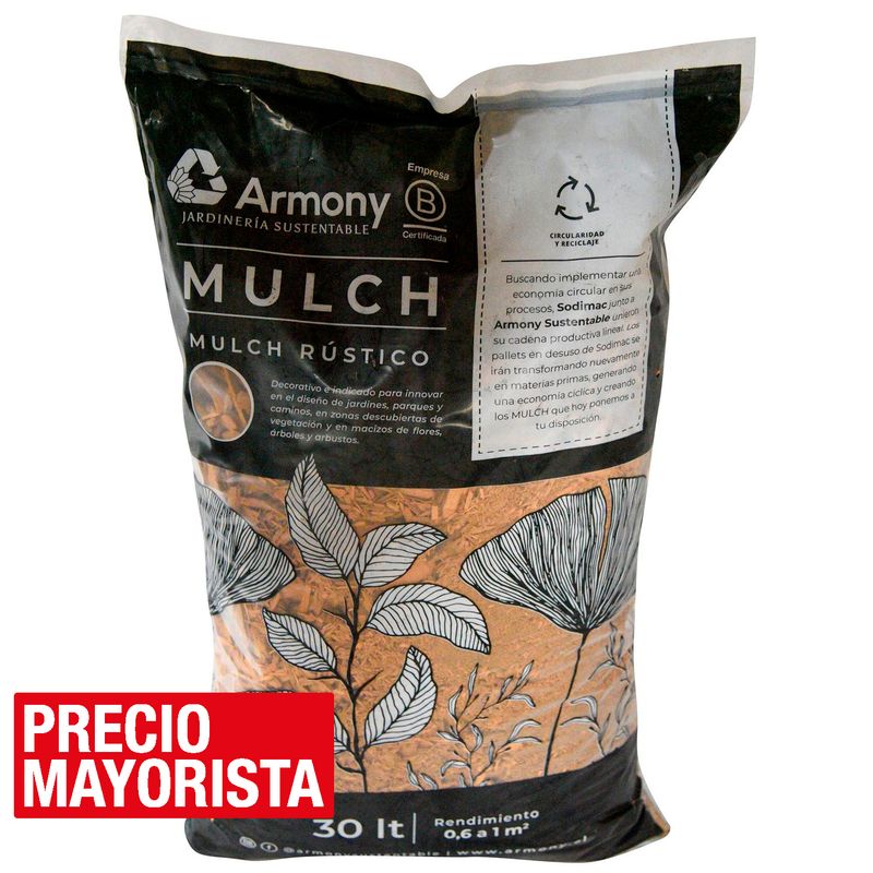 ARMONY - Mulch rústico decorativo 30 litros amarillo