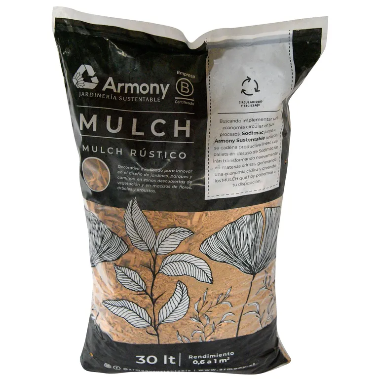 Mulch rústico decorativo 30 litros amarillo