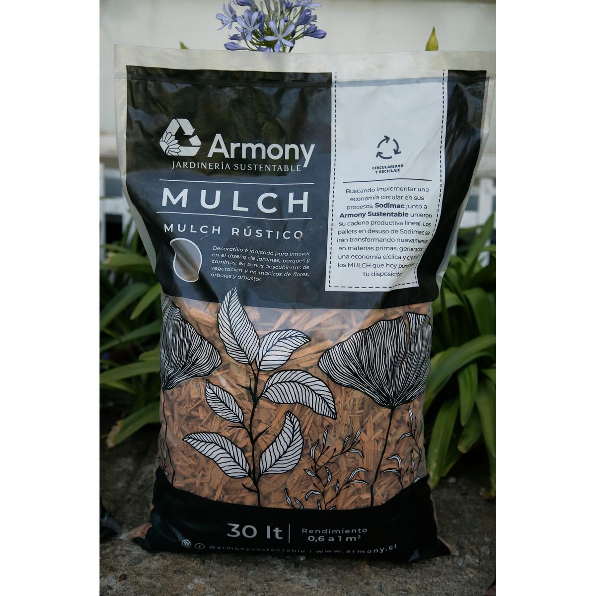 ARMONY - Mulch rústico decorativo 30 litros amarillo