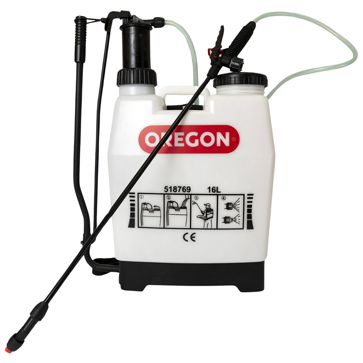OREGON - Pulverizador manual 16 litros blanco