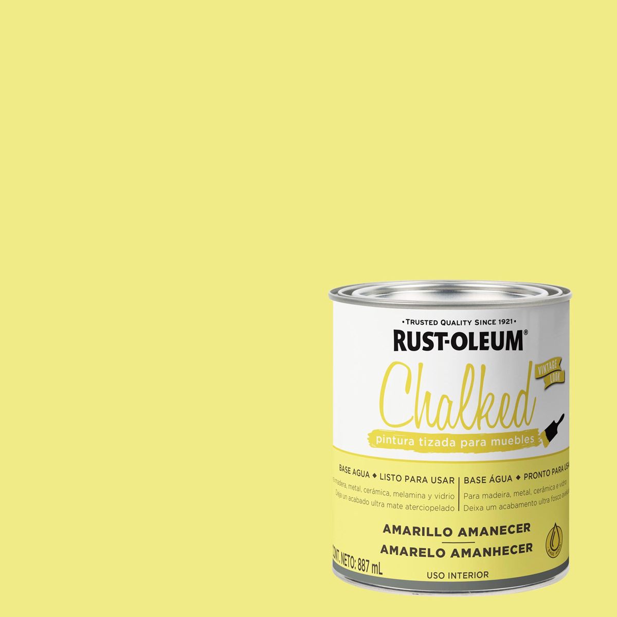 RUST OLEUM - Pintura Chalked Tizada Lata 0.887 l Mate Amarillo