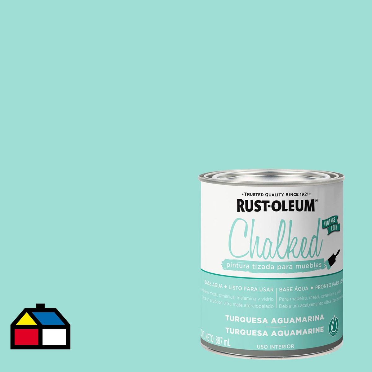 RUST OLEUM - Pintura Chalked Brochable Spray 1 galón(es) Mate Turquesa Aguamarina