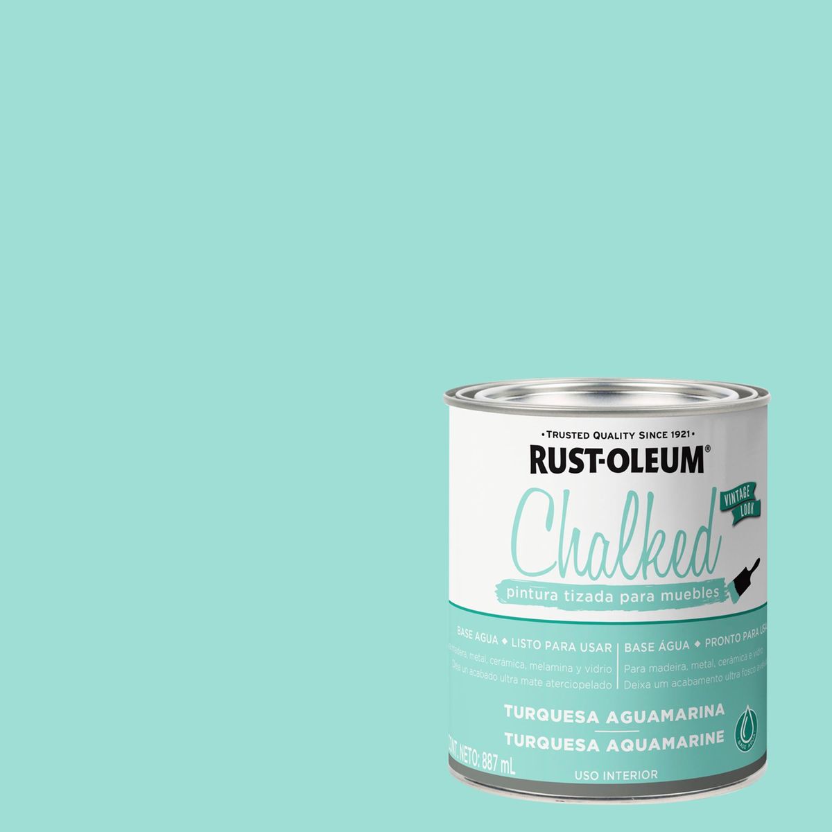 RUST OLEUM - Pintura Chalked Brochable Spray 1 galón(es) Mate Turquesa Aguamarina