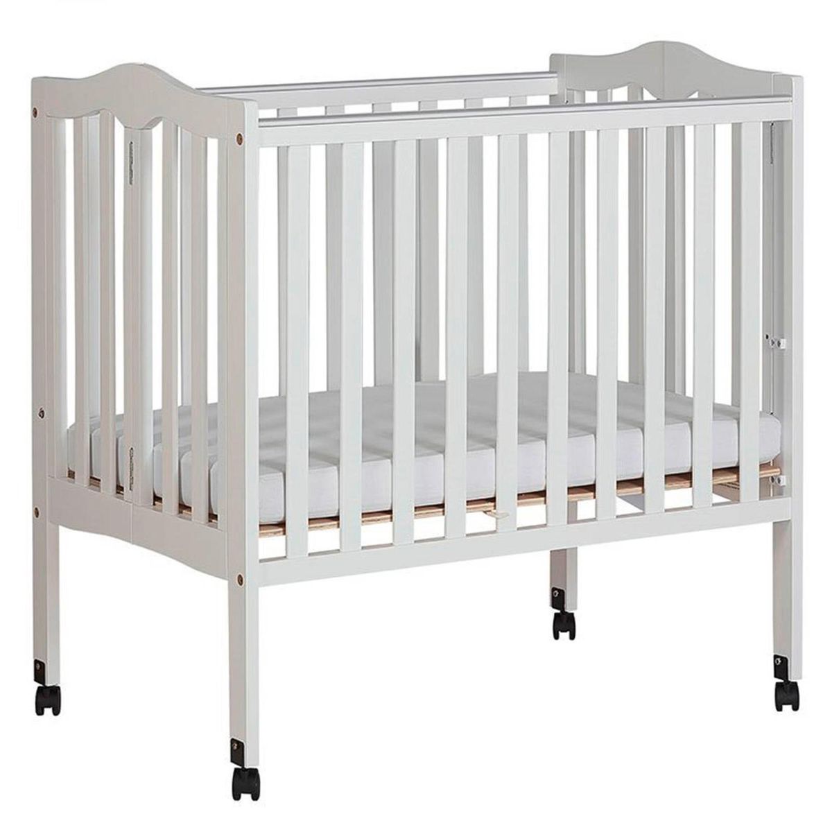 KIDSCOOL - Cuna plegable 99x66x97 cm blanca