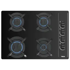 TEKA - Encimera Gas 4 Platos Negro GBC 64003 KIN