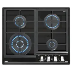 TEKA - Encimera Gas 4 Platos Negro GZC 64320 XBB