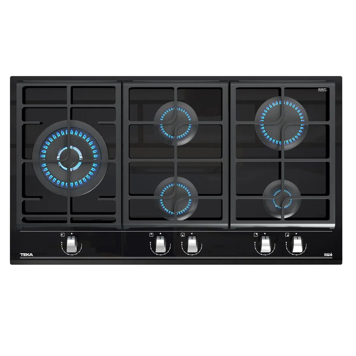 TEKA - Encimera Gas Licuado 5 Platos Negro GZC 95320 XBB