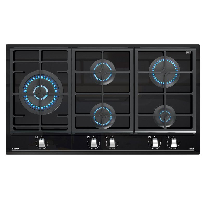 TEKA - Encimera Gas 5 Platos Negro GZC 95320 XBB