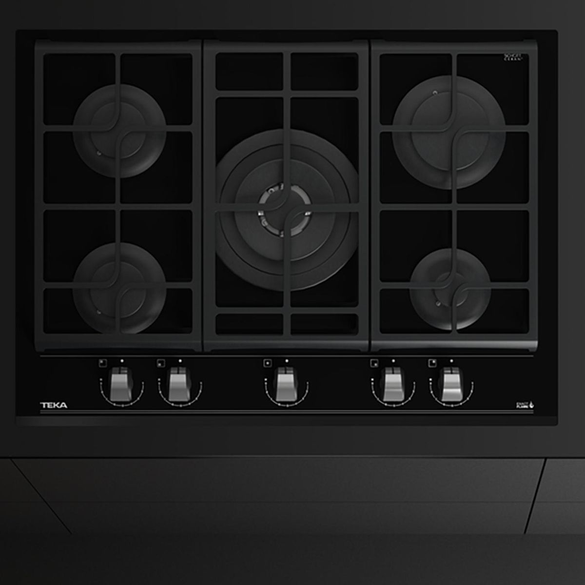 TEKA - Encimera Gas Licuado 5 Platos Negro GZC 75330 XBB