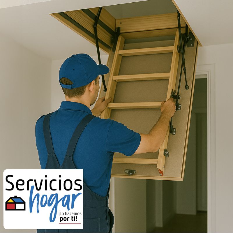 SERVICIOS HOGAR - Instalación estándar de escalera de entretecho