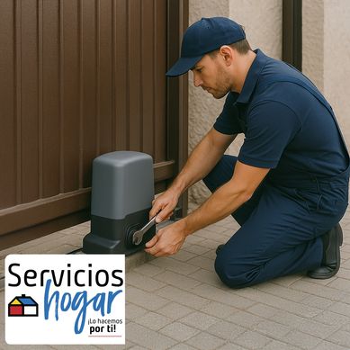 Instalacin estndar de motor y cremallera para automatizacin de portones