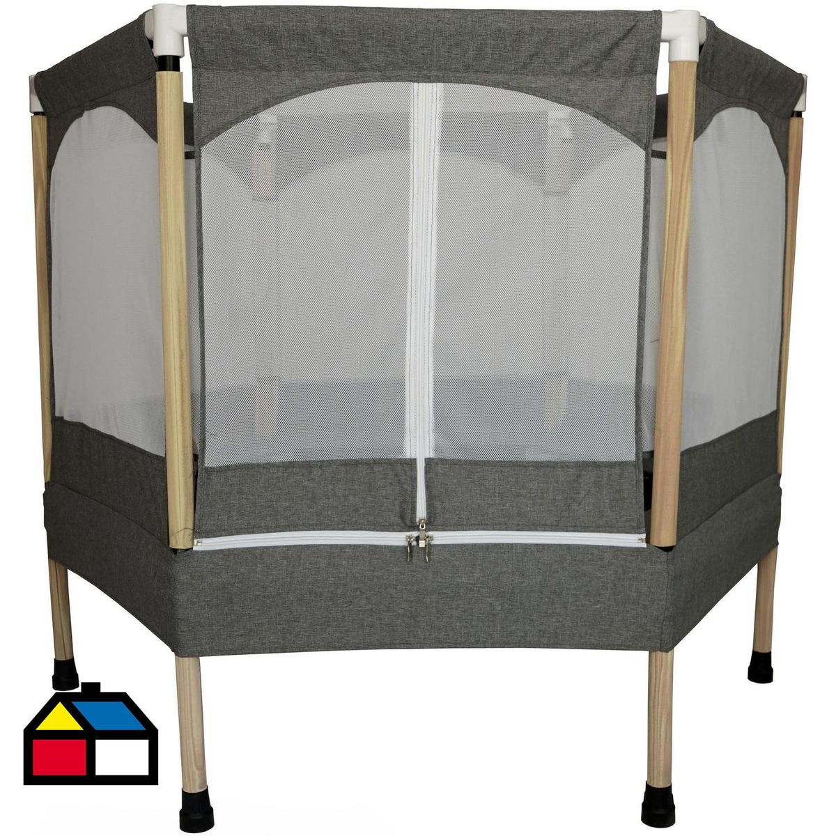 KIDSCOOL - Corral Trampolín Infantil 120x105x120 cm Gris