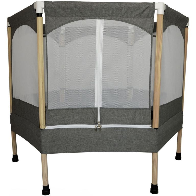 Corral Trampolín Infantil 120x105x120 cm Gris