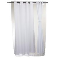 Set Cortinas Yasmin Tela 140x220 cm Blanco