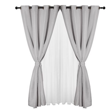 Set Cortinas 8 Piezas Yasmin 140x220 cm