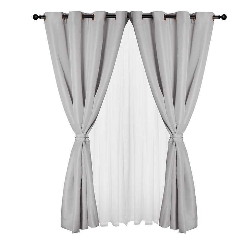 MASEL - Set Cortinas 8 Piezas Yasmin 140x220 cm