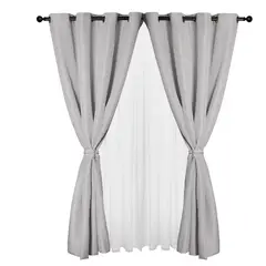 MASEL - Set Cortinas 8 Piezas Yasmin 140x220 cm