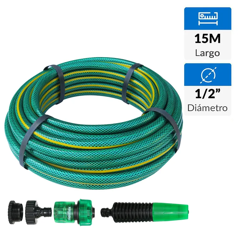 Manguera Eco 1/2" 15 m con accesorios