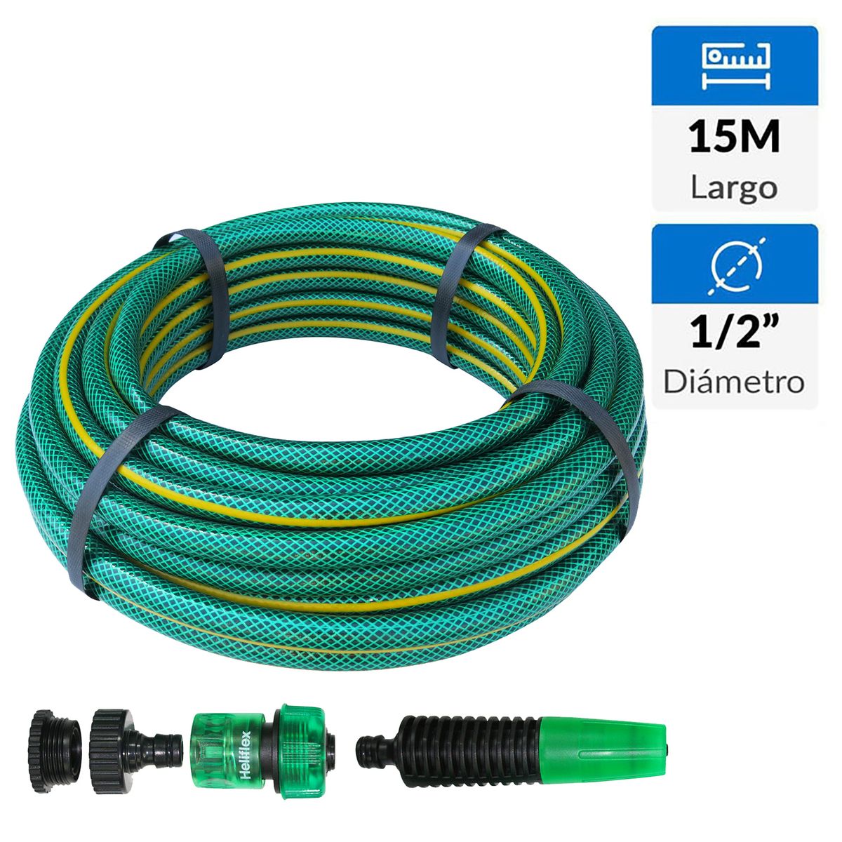 DVP - Manguera Eco 1/2" 15 m con accesorios
