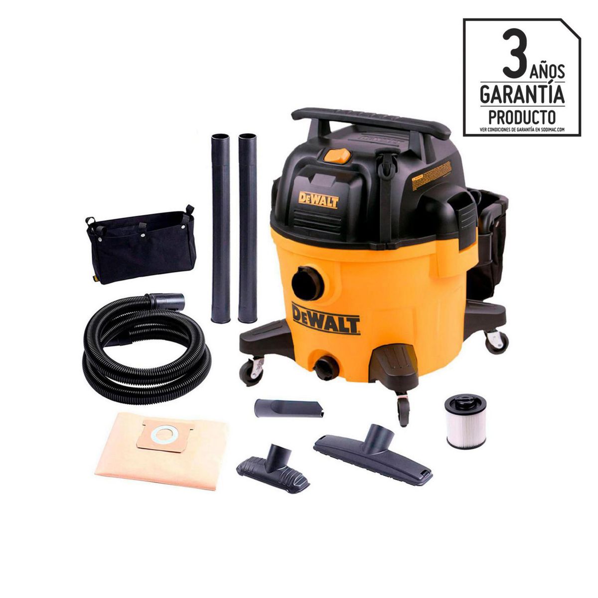DEWALT - Aspiradora Seco Húmedo Tambor 1200 W 34 Litros DWV109-B2C