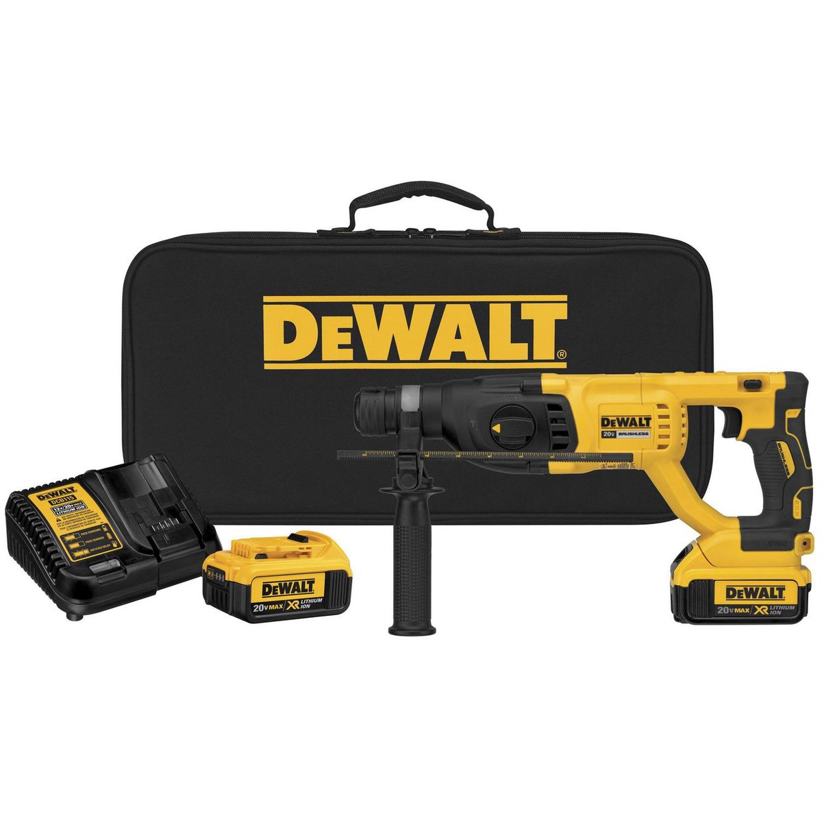 DEWALT - Rotomartillo inalámbrico 20V 2.0 J + 2 baterías
