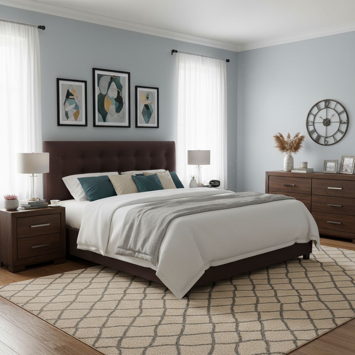 BODEVIR - Respaldo 180x7x60 cm chocolate