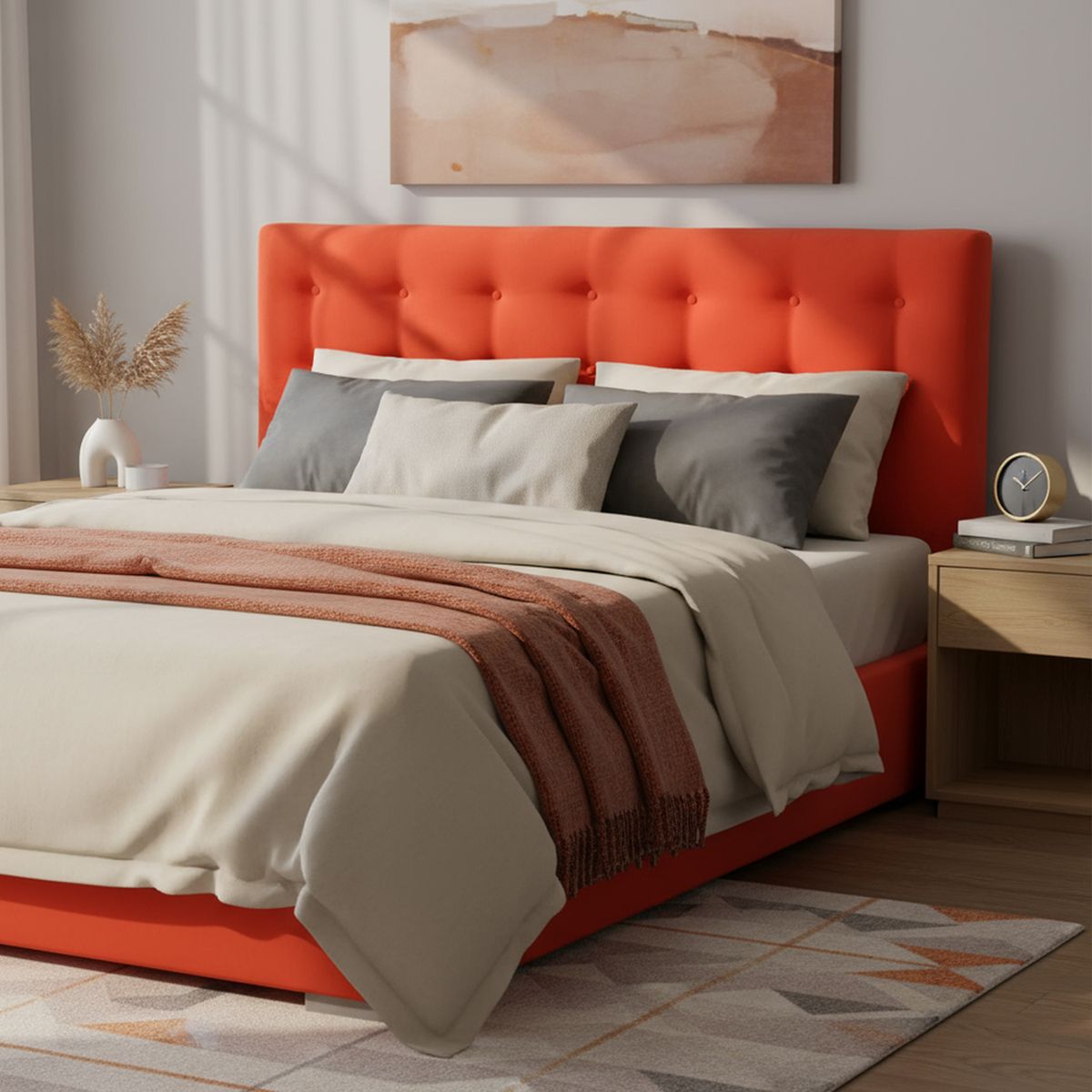 BODEVIR - Respaldo 150x7x60 cm naranjo