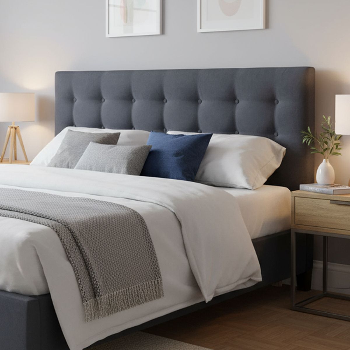 BODEVIR - Respaldo 185x9x80 cm gris