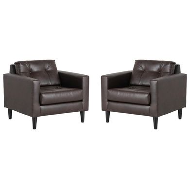 Set de sillones retro 1C PU chocolate